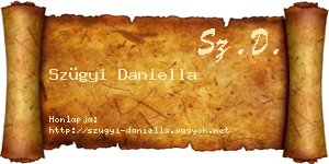 Szügyi Daniella névjegykártya